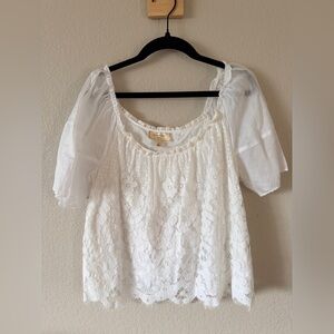 Moulinette Soeurs White Lace Blouse